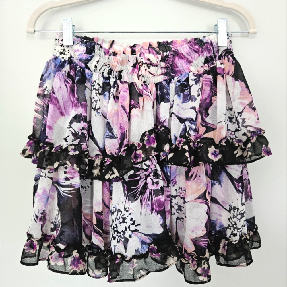 Misa Mixed Print Skirt
